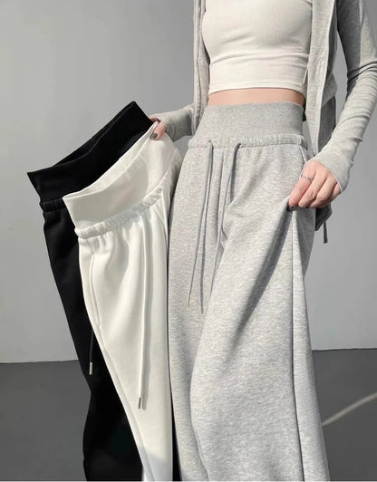 Sports slimming straight wide leg pants