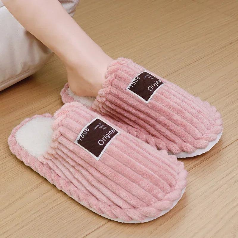 Warm Corduroy Comfort Cotton Slippers