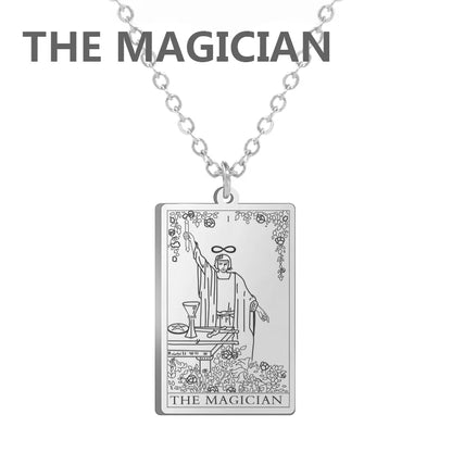 Stainless steel Classic Tarot Pendant Necklace