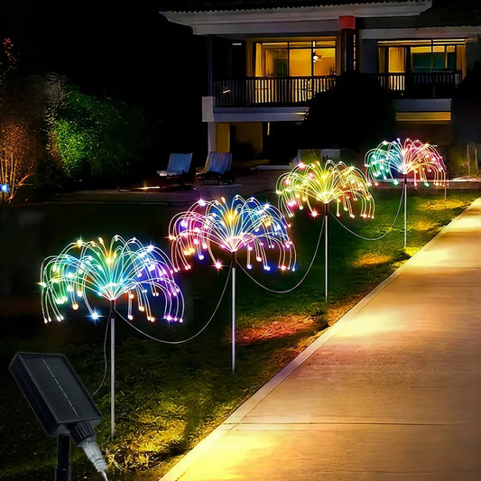 4pcs/6pcs Outdoor Solar Garden Lights Outdoor Solar Smart Firework Lights