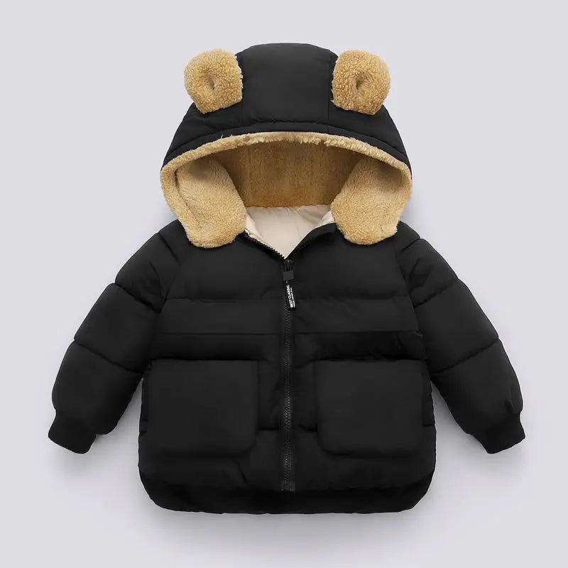 Autumn Winter Warm Outerwear Hooded Lamb Fleece Down Jackets