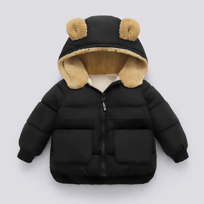 Autumn Winter Warm Outerwear Hooded Lamb Fleece Down Jackets