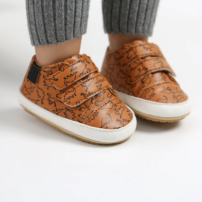 Leather Rubber Anti-slip Toddler First Walkers Shoes