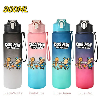 800ML Anime Dog Man Sports Water Boys Girls Bottle