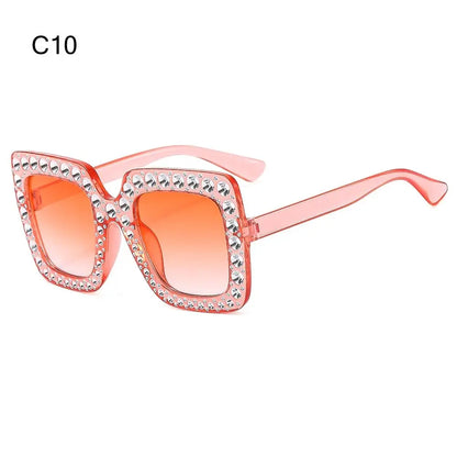 Square Glitter Children Diamond Sunglasses
