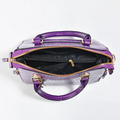 Luxurious Crocodile Embossed Tote Handbag