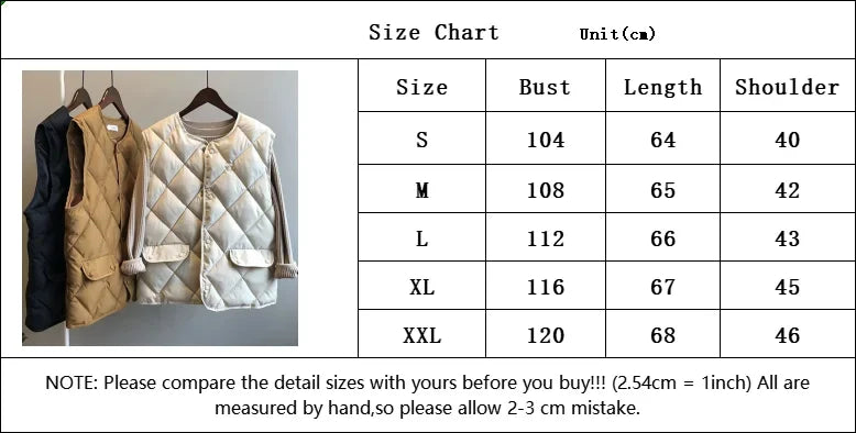 Cotton Sleeveless Loose Ultralight Portable Vest