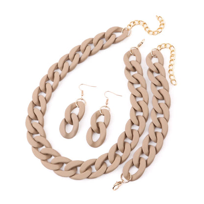 Fish Sheep Acrylic Chunky Chain Choker Necklace