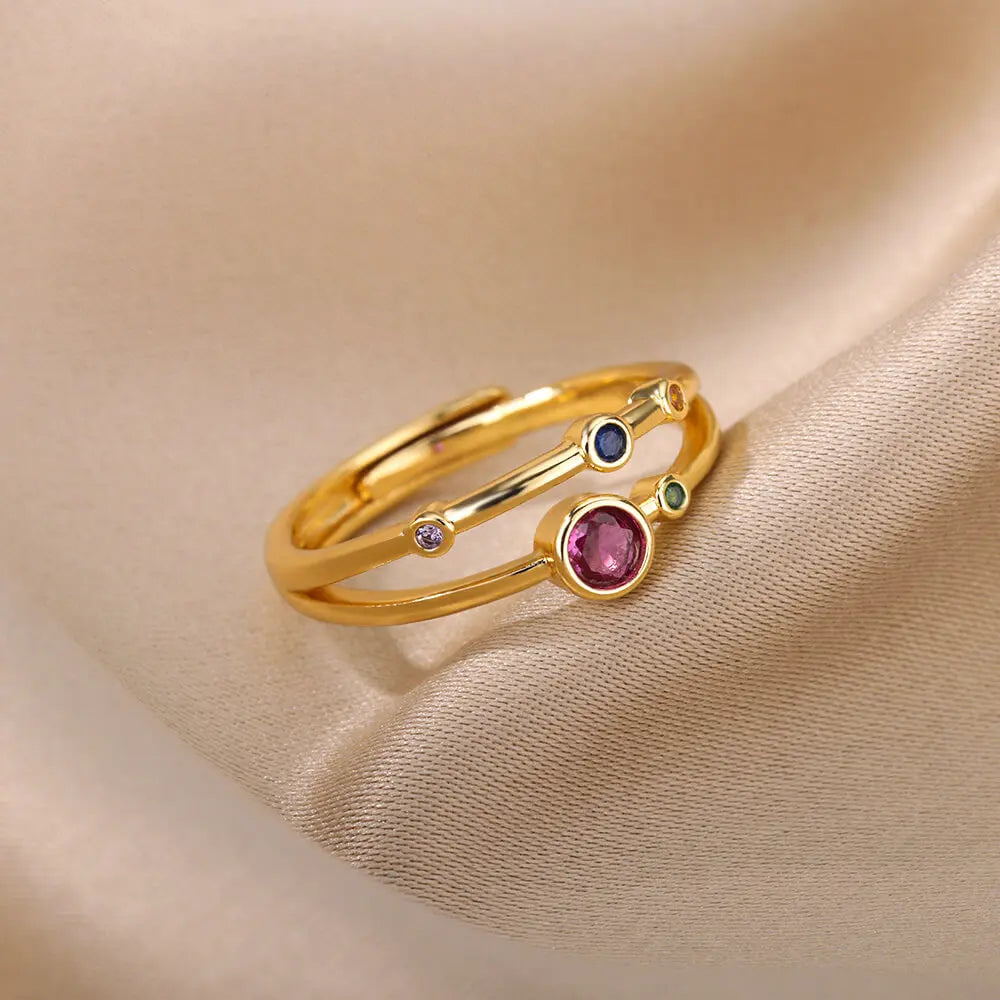 DANA Colorful Zircon Rings