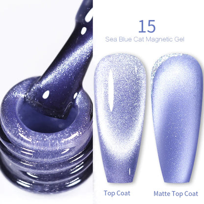Sparkling Glass Bead Cat Magnetic Gel Nail Polish