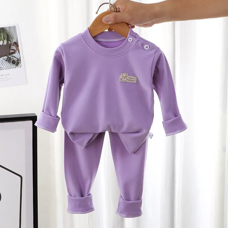 Spring and Autumn De Velvet Suit Cartoon Bear Sleepwear Pajamas