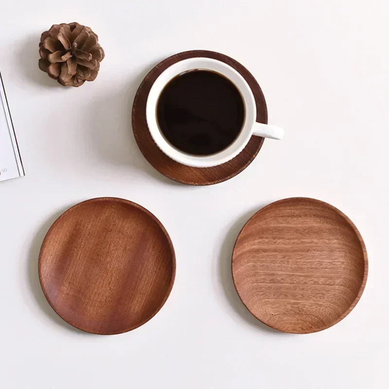 Japanese Dinner Plate Walnut Wooden Tray
