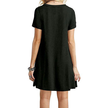 Casual Short Sleeve T Shirt Dress