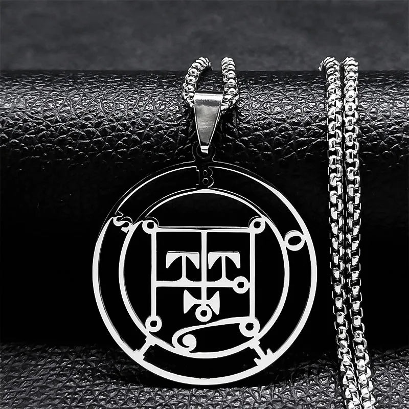 Sigeal Sigil De Lucifer Stainless Steel Satan Necklace