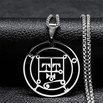 Sigeal Sigil De Lucifer Stainless Steel Satan Necklace