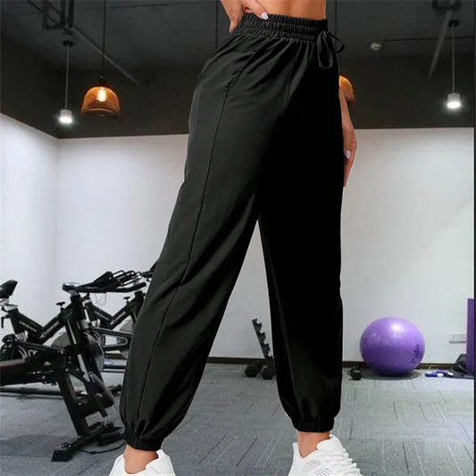 Loose running and fitness casual sports pants ankle tied yoga pants