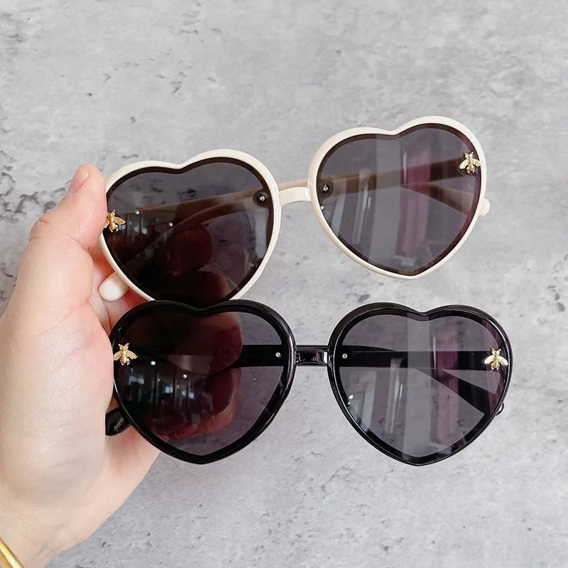 Heart Retro Cute Pink Cartoon Sunglasses