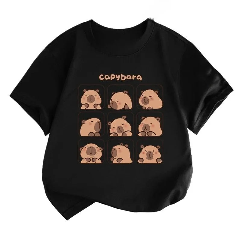 Capybara Printing Cute Short-Sleeved T-Shirt