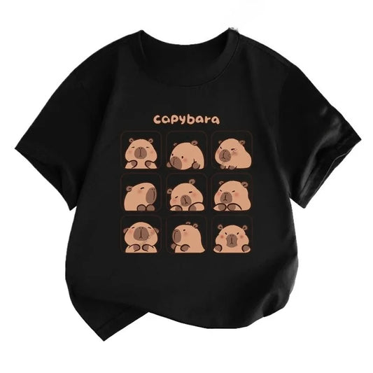 Capybara Printing Cute Short-Sleeved T-Shirt