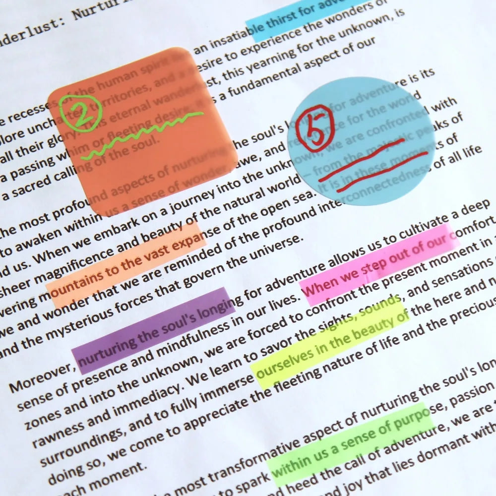 2400S Transparent Colorful Index Creative Memo Pads