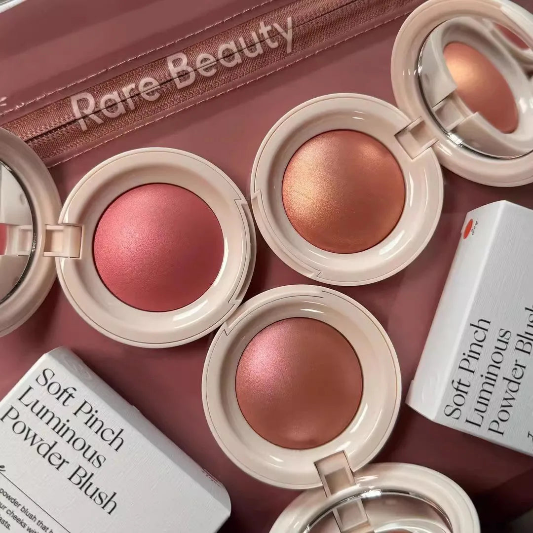 Rare Beauty 3D Face Brighten Blush Highlighter Powder with Mirror Cosmetic Contour