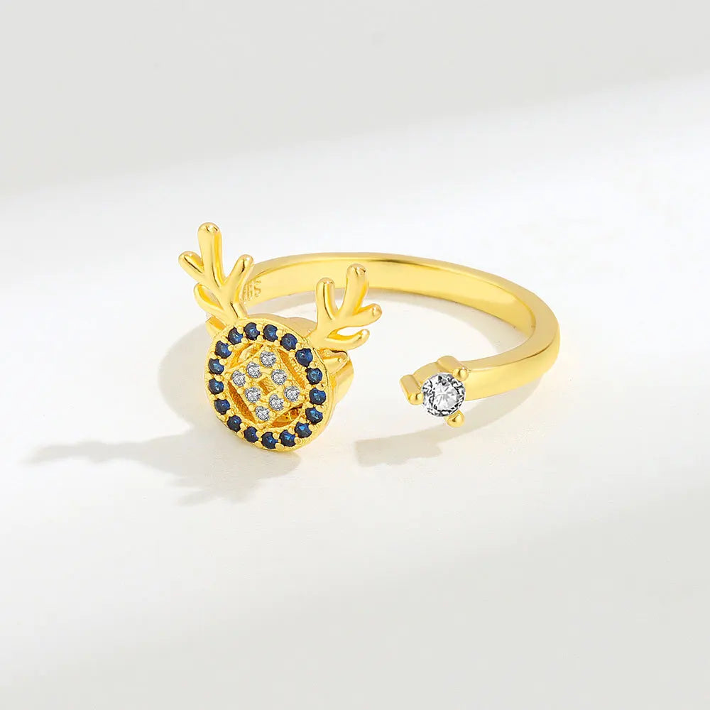 DANA 925 Silver Sunflower Diamond Zircon Ring
