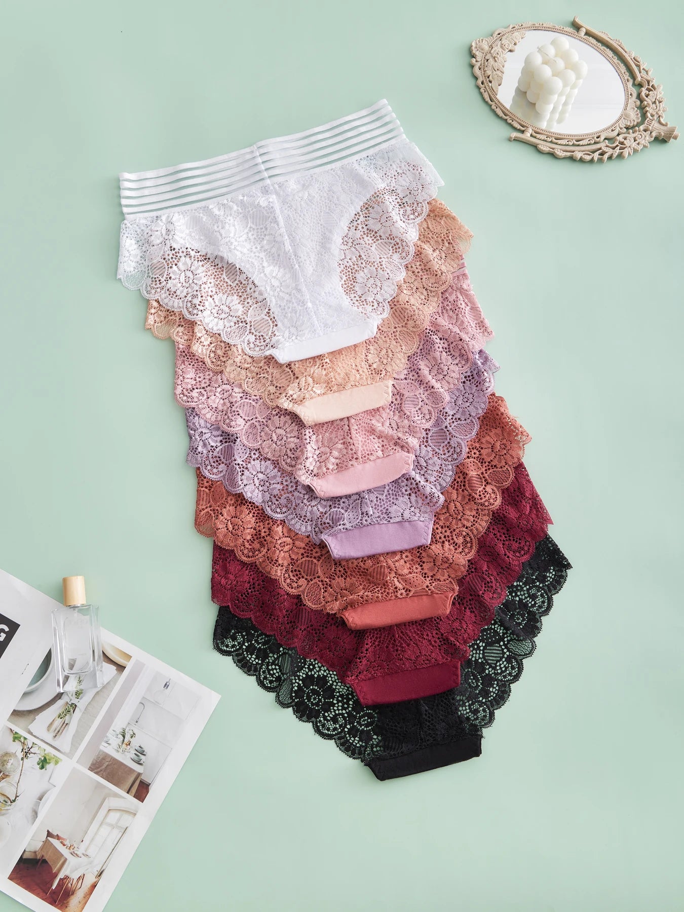 S-4XL plus size 3PCS sexy lace Lingerie