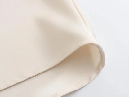 Faldas largas informales de satén de talle alto