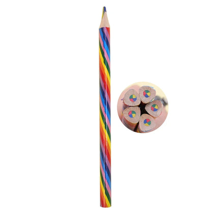 4 Color Concentric Rainbow Pencil Wooden Bulk Rainbow Pencil