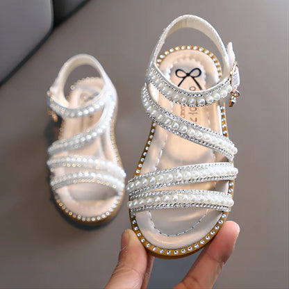 Bling Rhinestone Little Big Girl's Sandals