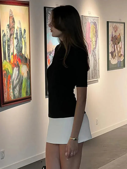 Half Sleeve Mini French Dress