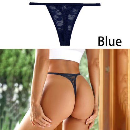 S-XL Sexy G String Thong Mesh Perspective Panties Low Waist Lingerie