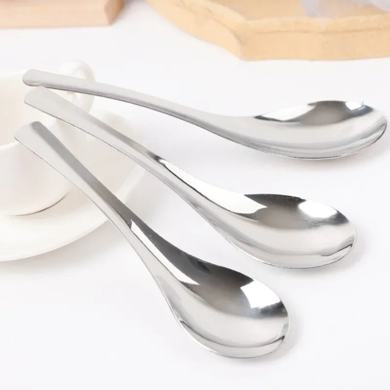 6/1Pcs Stainless Steel Spoon Thicken Soup Spoons