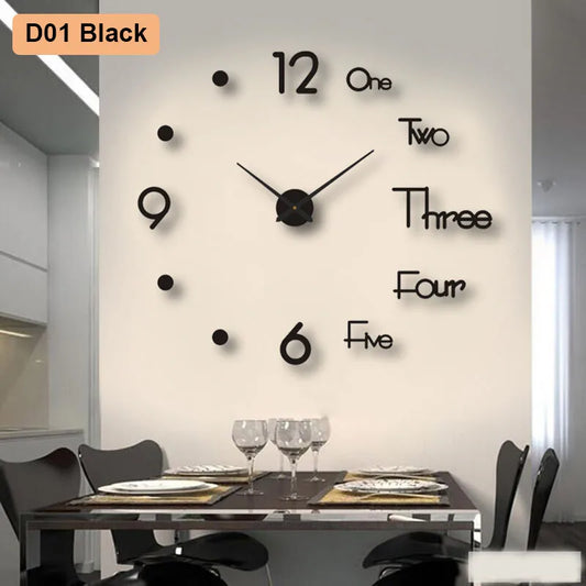 90 To 120cm Large-sized 3D Number Poster Wall Clock