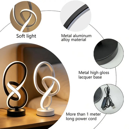Creative LED desk lamp with USB 3 color adjustable