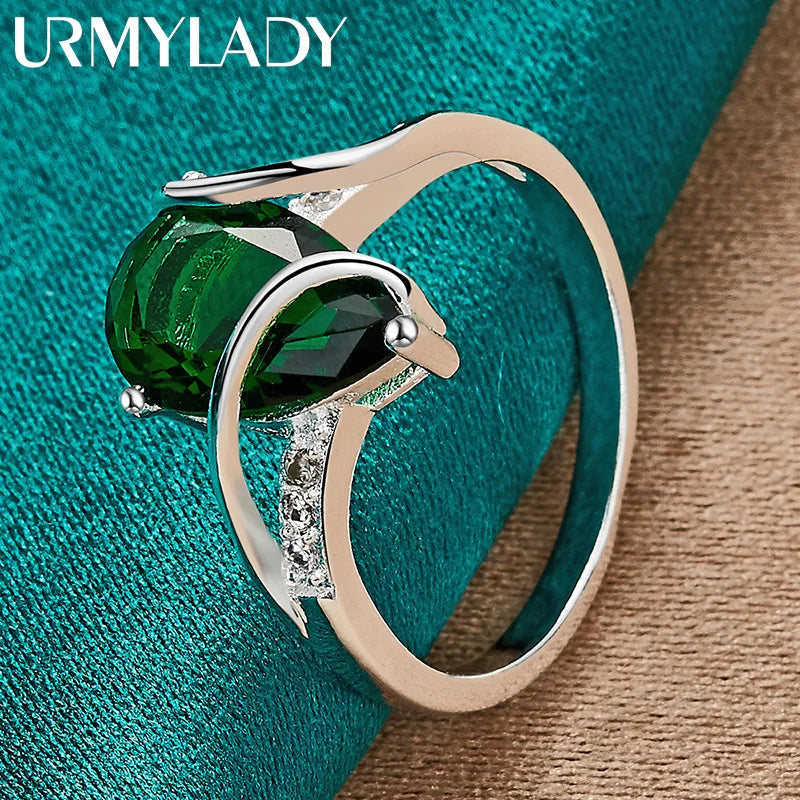 925 Sterling Silver Water Drop Turquoise Ring