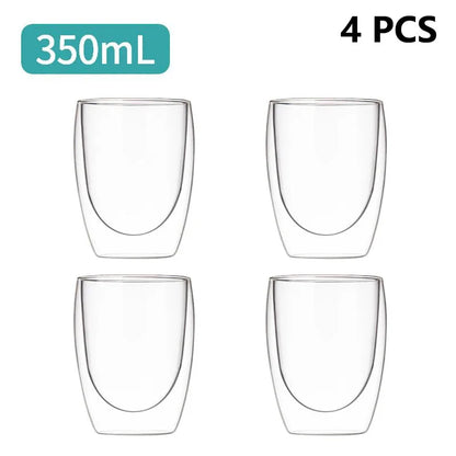 Transparent Glass Coffee Cup Mug