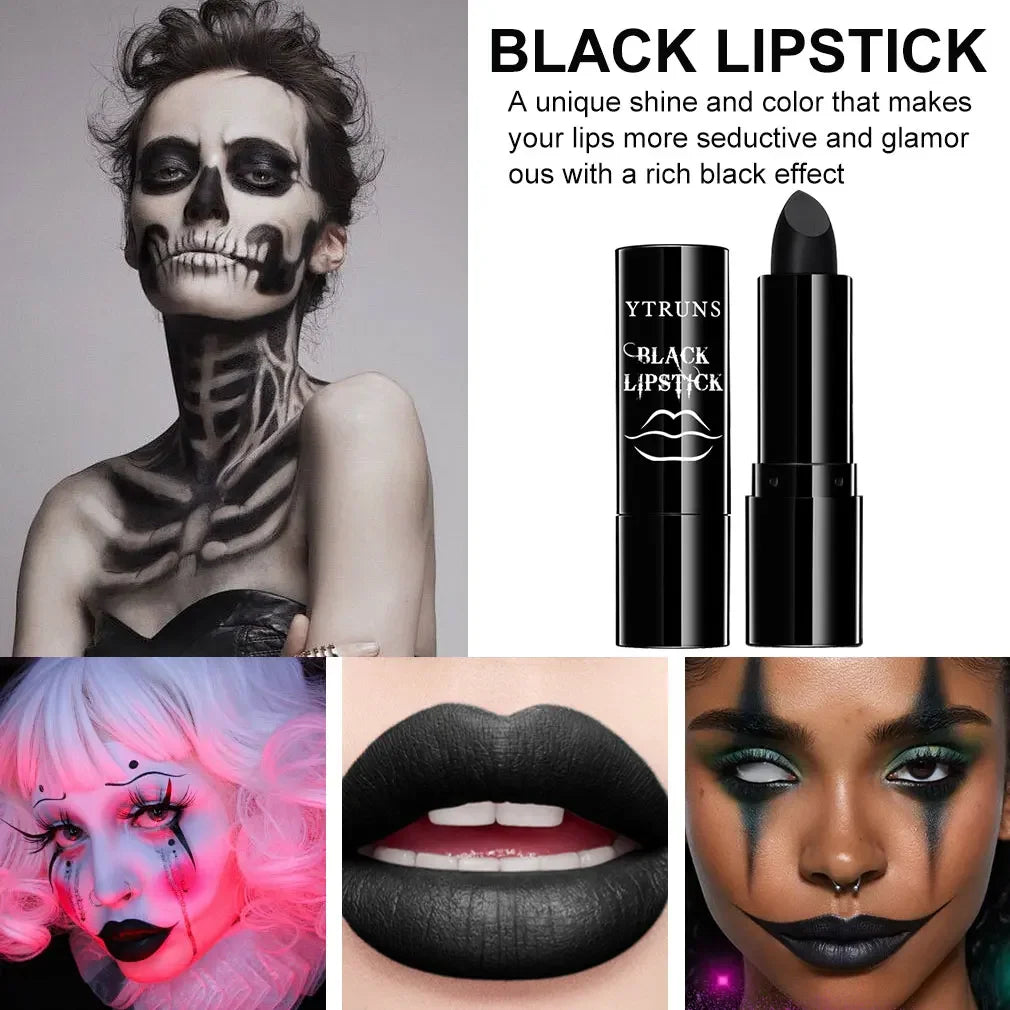 Matte black long-lasting waterproof lipstick