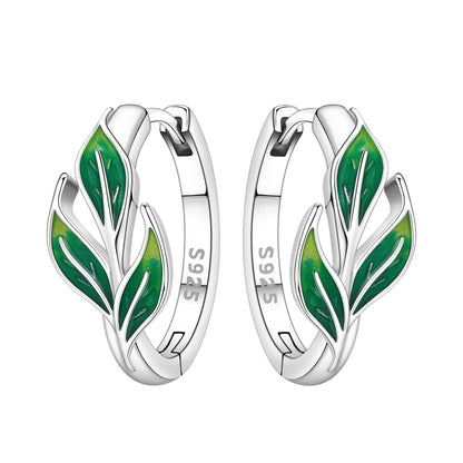 Orstarry Original 925 Sterling Silver Blue Iris Flower Earrings