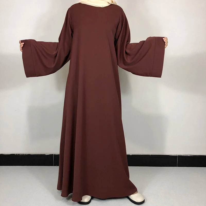 Abaya With Free Belt Muslim Dress