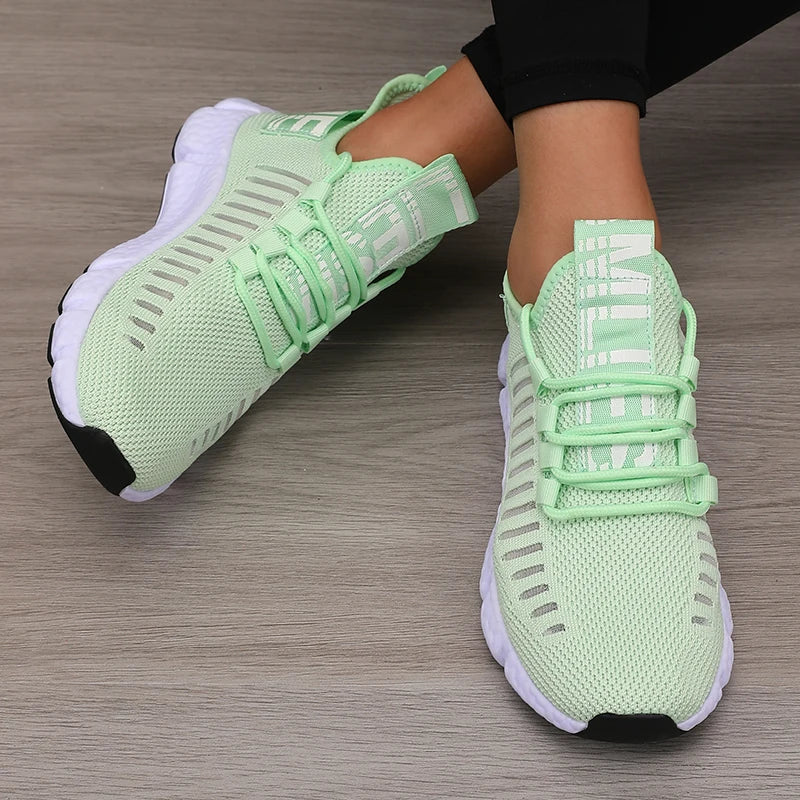 Mesh Lightweight Jogging Walking Flat Sneakers