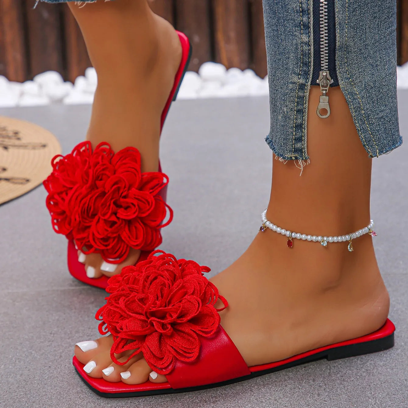 Flower Flat Slippers