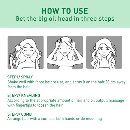 Laca para el cabello esponjosa con control de grasa