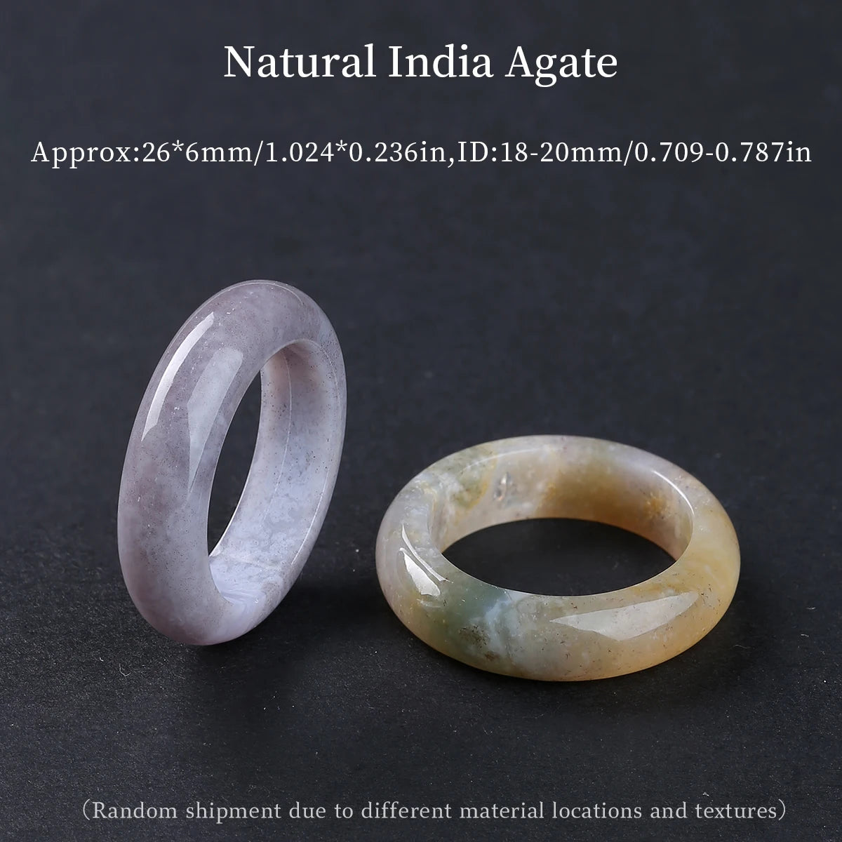 1 Pc Natural Crystal Stone Energy Healing Ring