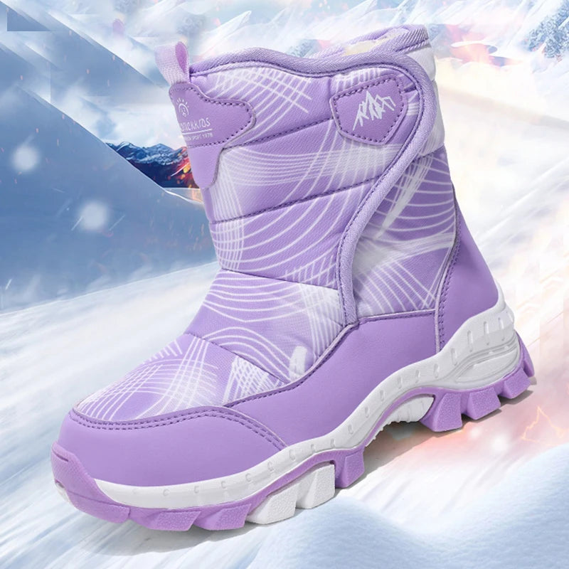 Anti-Slip  Fleece and Thickened Warm Cotton Snow Boots