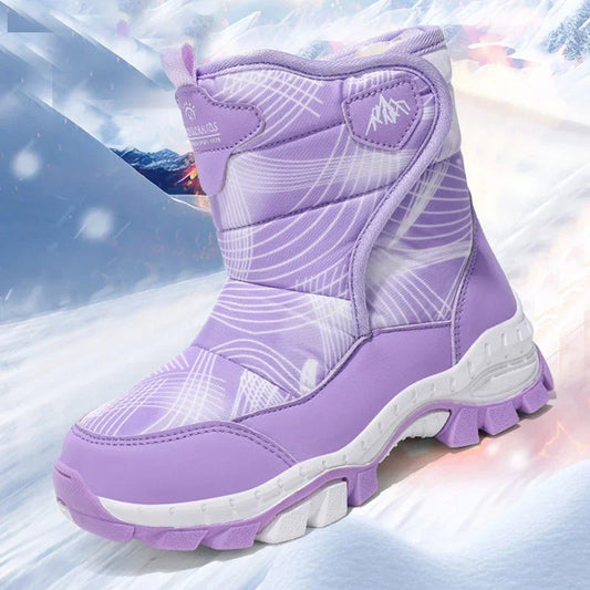 Anti-Slip  Fleece and Thickened Warm Cotton Snow Boots