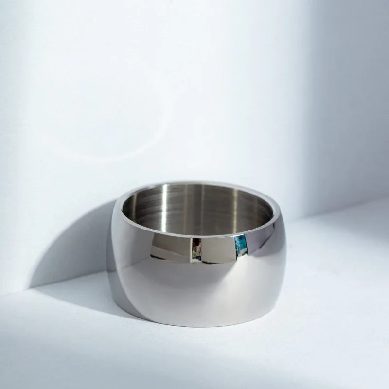 12mm Smooth Stainless Steel Classic Gold Couple Rings