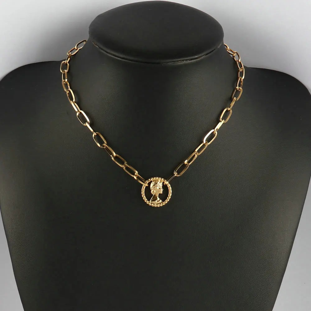 316L Stainless Steel Choker Heart Clavicle Chain Necklaces
