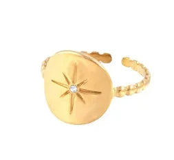 DANA Three-dimensional M Letter Ring