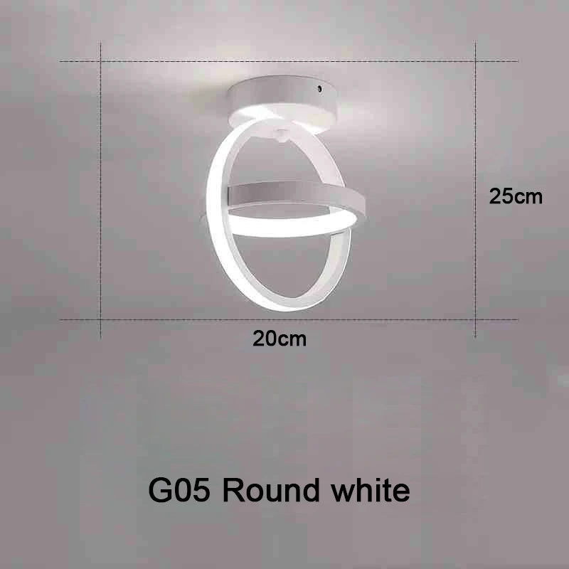 LED Ceiling Light 2 Rings Creative Design